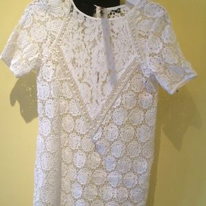 White Crochet Dress